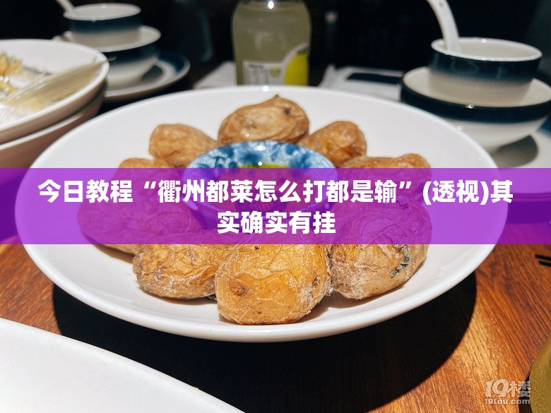 今日教程“衢州都莱怎么打都是输	”(透视)其实确实有挂