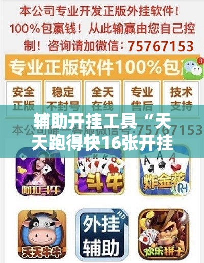 辅助开挂工具“天天跑得快16张开挂神器”原来可以开挂