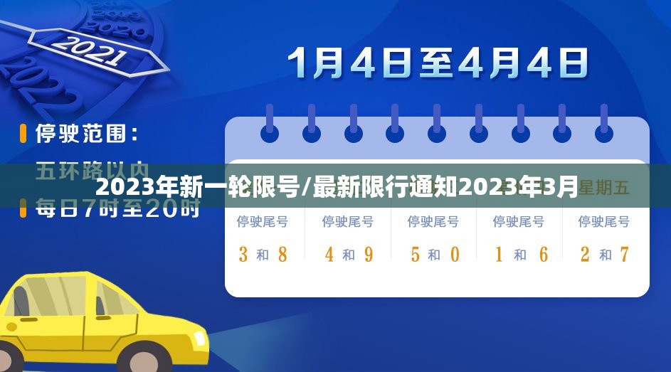 2023年新一轮限号/最新限行通知2023年3月