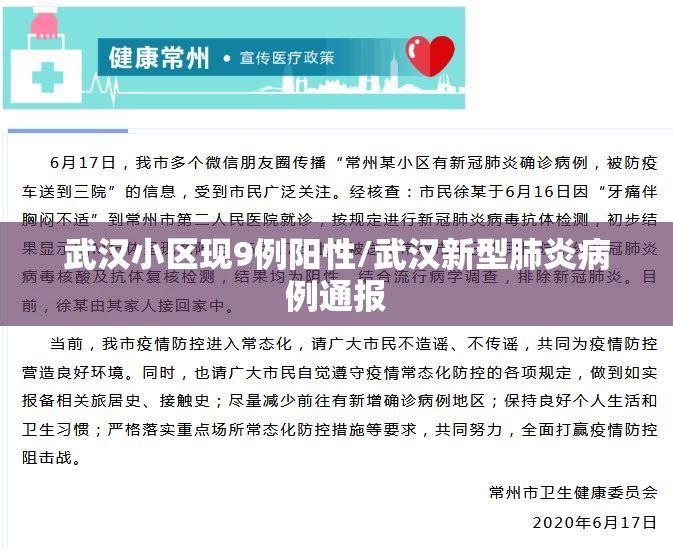 武汉小区现9例阳性/武汉新型肺炎病例通报