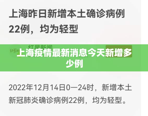 上海疫情最新消息今天新增多少例（上海疫情最新情况今日新增）