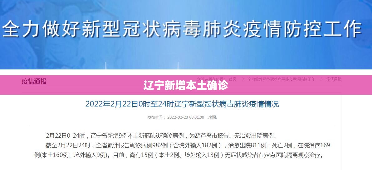辽宁新增本土确诊/辽宁新冠肺炎疫情