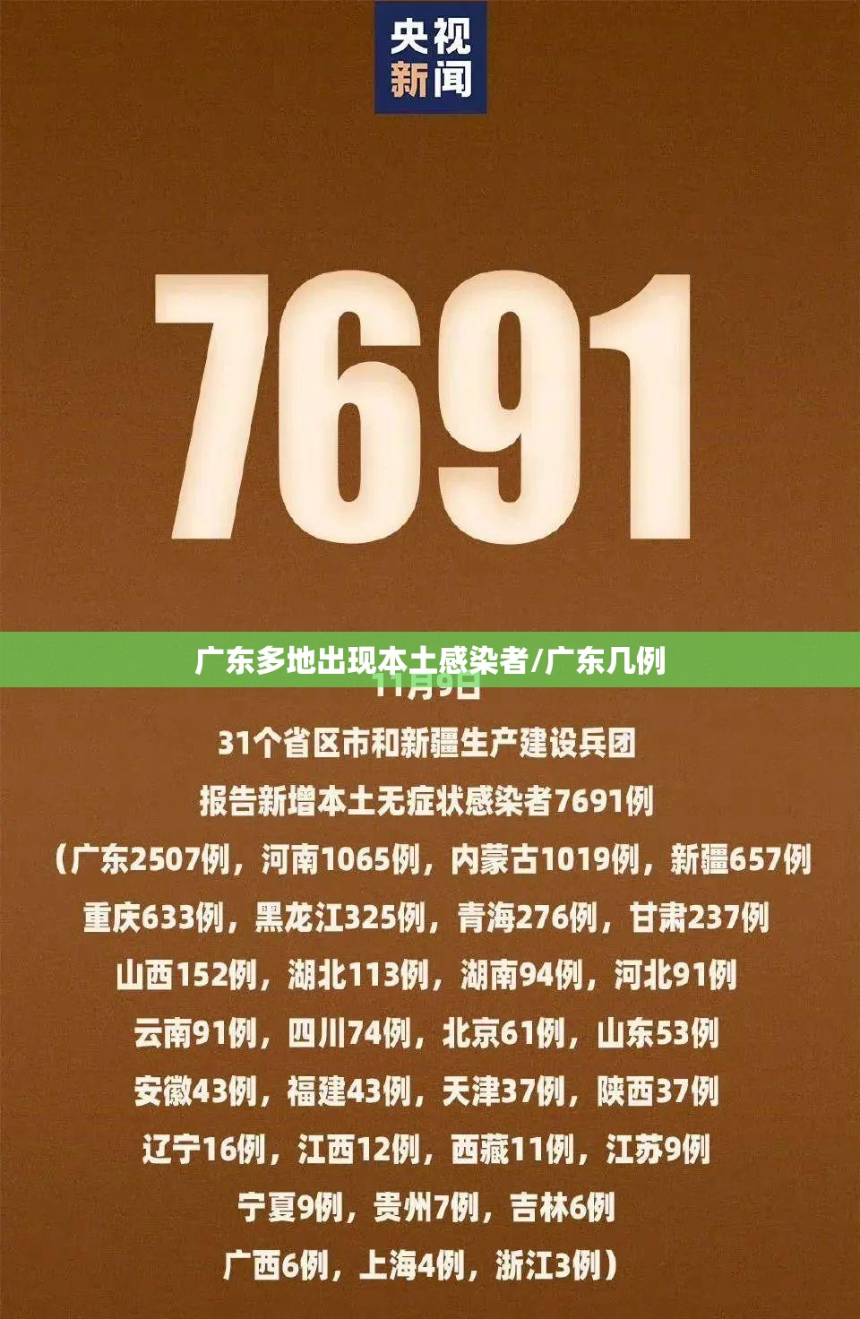 广东多地出现本土感染者/广东几例