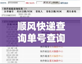顺风快递查询单号查询物流/顺风快递查号单号查询