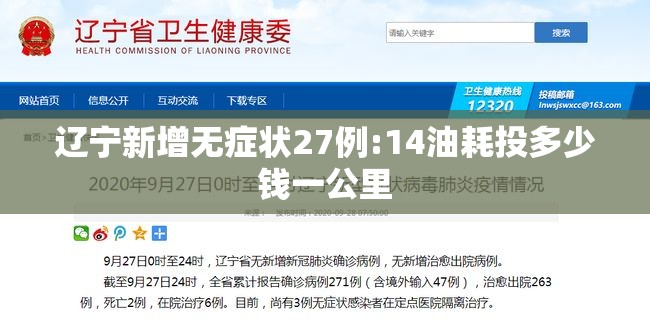 辽宁新增无症状27例:14油耗投多少钱一公里 辽宁新增无症状27例:14油耗投多少钱一公里